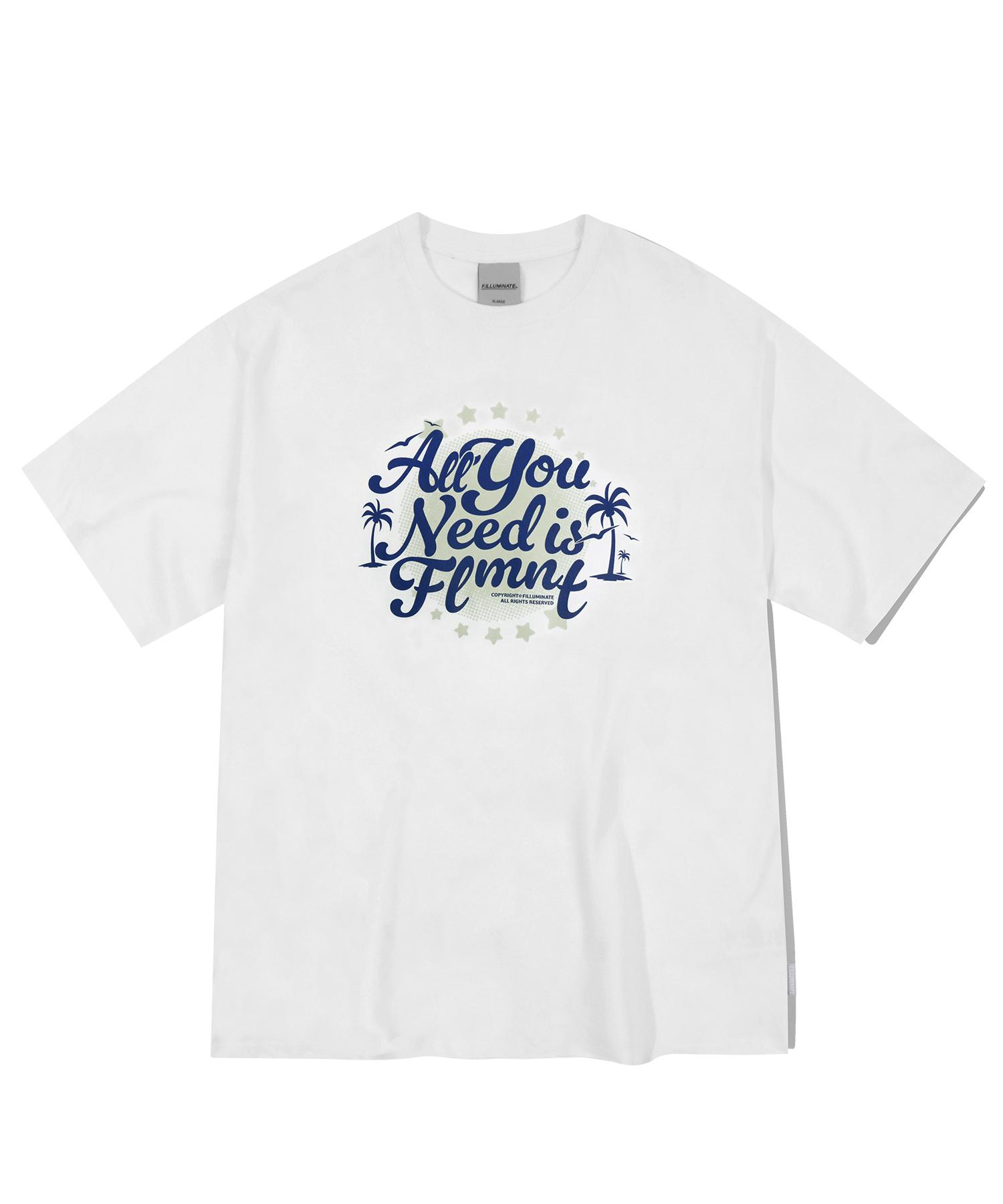 Illuminate Oversized Summer Holiday T-Shirt - White White/M