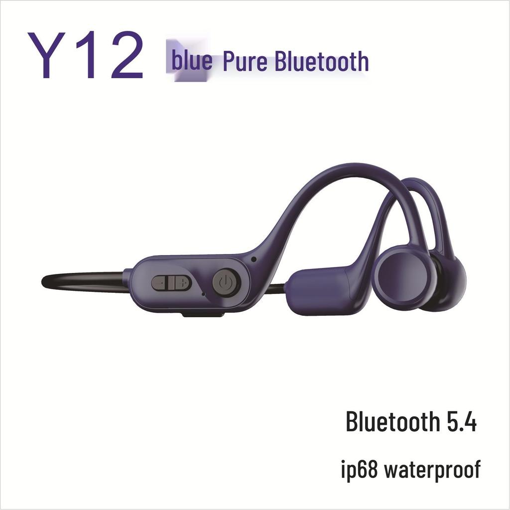 Y12 Waterproof Bone Conduction Bluetooth Earphones for Sports and Swimming – High Quality Sound, Ear-Hook Design