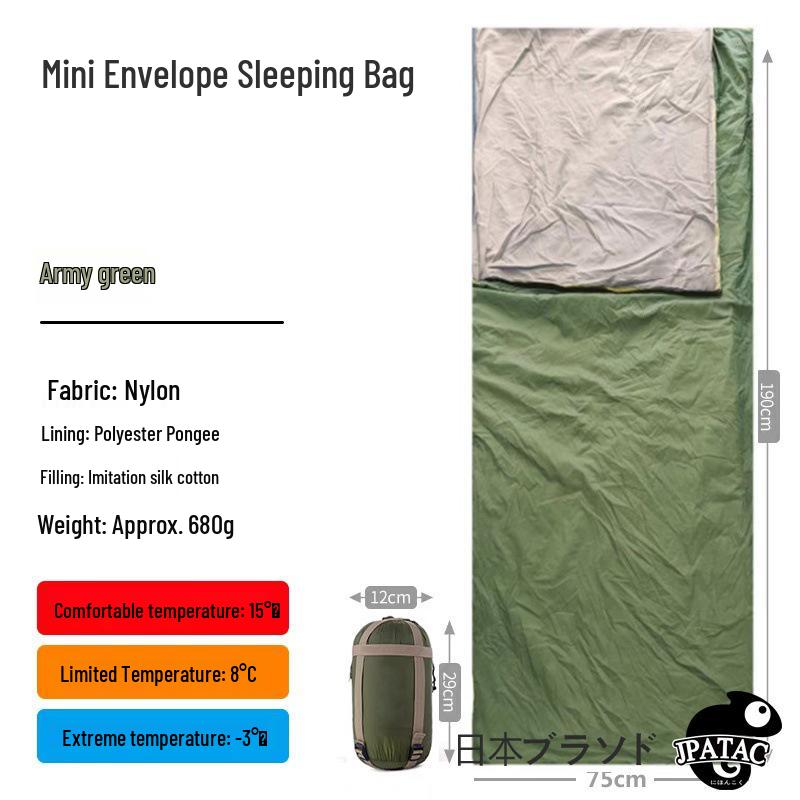 Japan Portable Lightweight Sleeping Bag for Hiking and Camping - Compact, White Duck Down, Adult Size