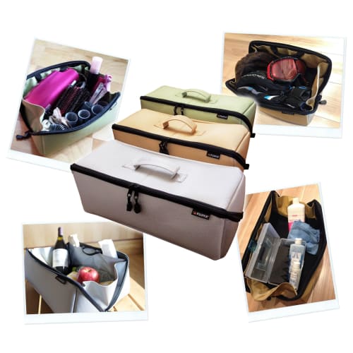 Fujiya Hippo Case (Fabric Tool Case), Medium, Ice Gray, FTC2-MIG