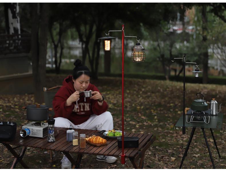 Ultralight Aluminum Folding Camping Light Pole Stand