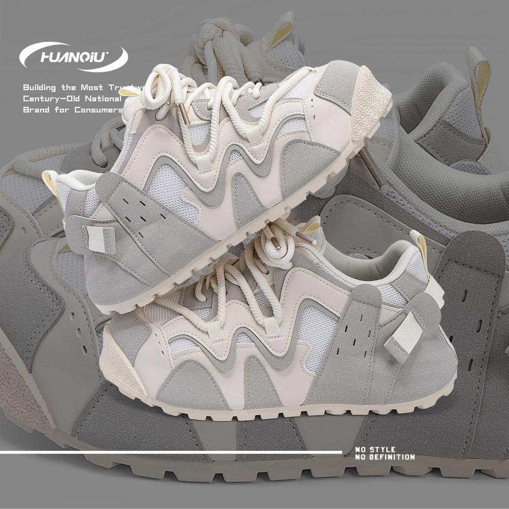 Global Platform White Shoes ZHQ68272 Spring Mesh Breathable Men's Shoes Trendy Versatile Men's Height-increasing Casual Board Shoes