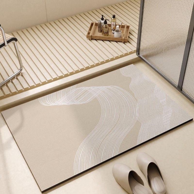 Bathroom Mats Kitchen Mats Kitchen Drainage Mats Worktop Mat Placemat Doormats Shower Rugs Non-Slip Diatomite Mud