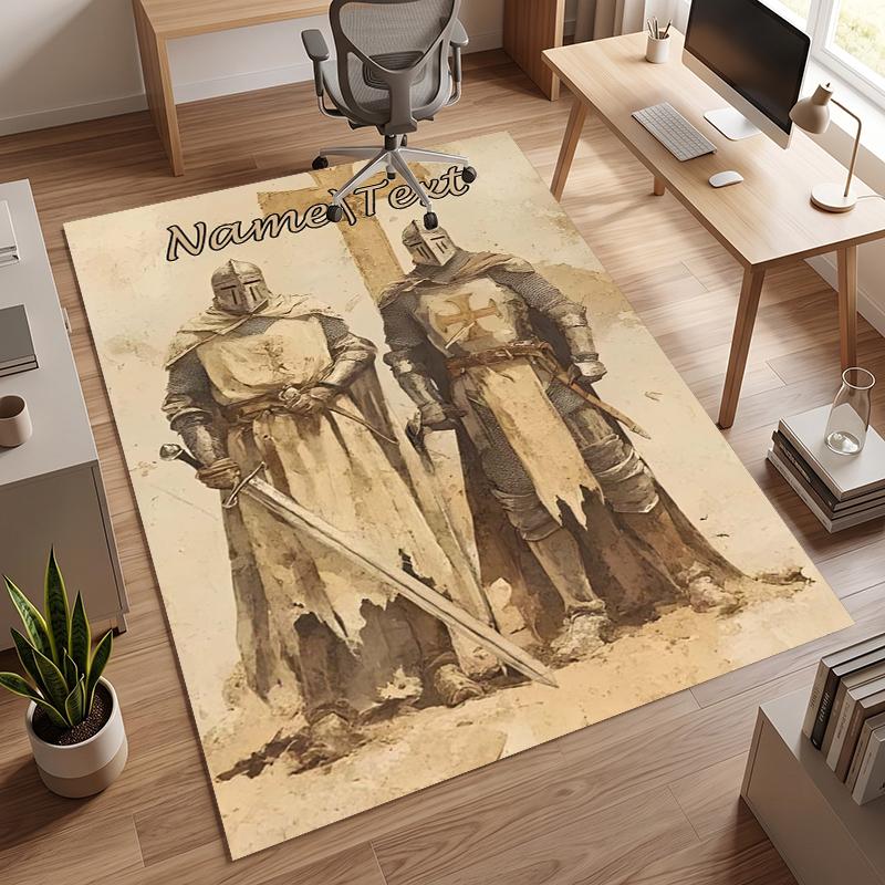 medieval knight (1) Personalized name Office Carpet Stylish Decor for Living Room Bedroom Kitchen