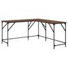 Desk Brown Oak Effect 149 x 149 x 75 cm Particleboard