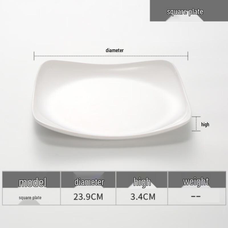 Commercial Melamine Divided Square Fast Food Tray