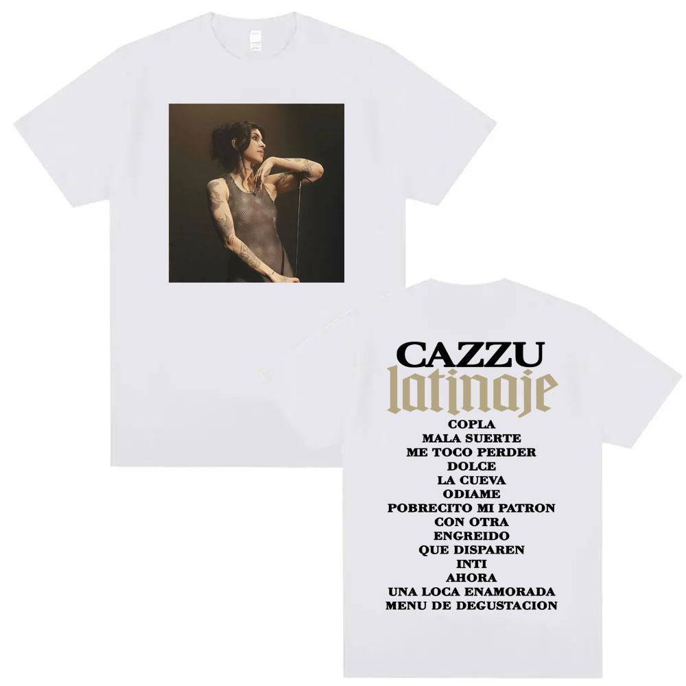 CAZZU Latinaje Album Tour 2026 Graphic T Shirts Unisex Women Clothing Aesthetic Fashion Tshirts Loose Oversized Y2K Top Streetwear