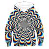 Kids Boys' Hoodie Long Sleeve Rainbow 3D Print Optical Illusion Drawstring Daily Outdoor Active Basic 4-12 Years