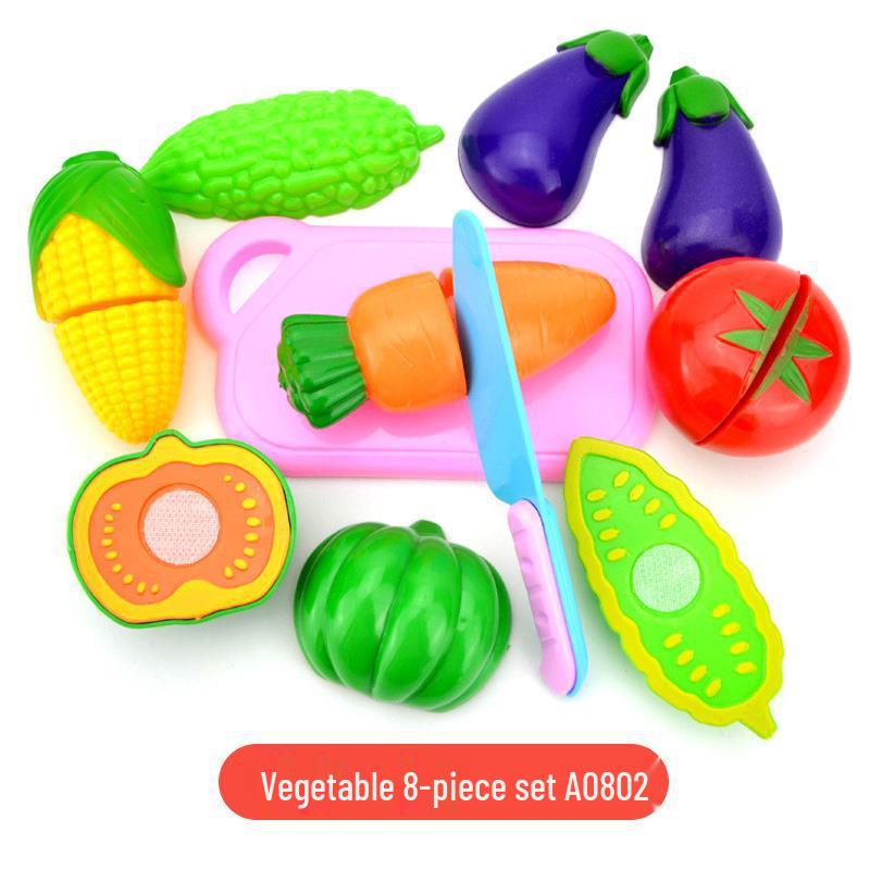 Children's Pretend Play Kitchen Set: Fruit & Veggie Cutting Toy