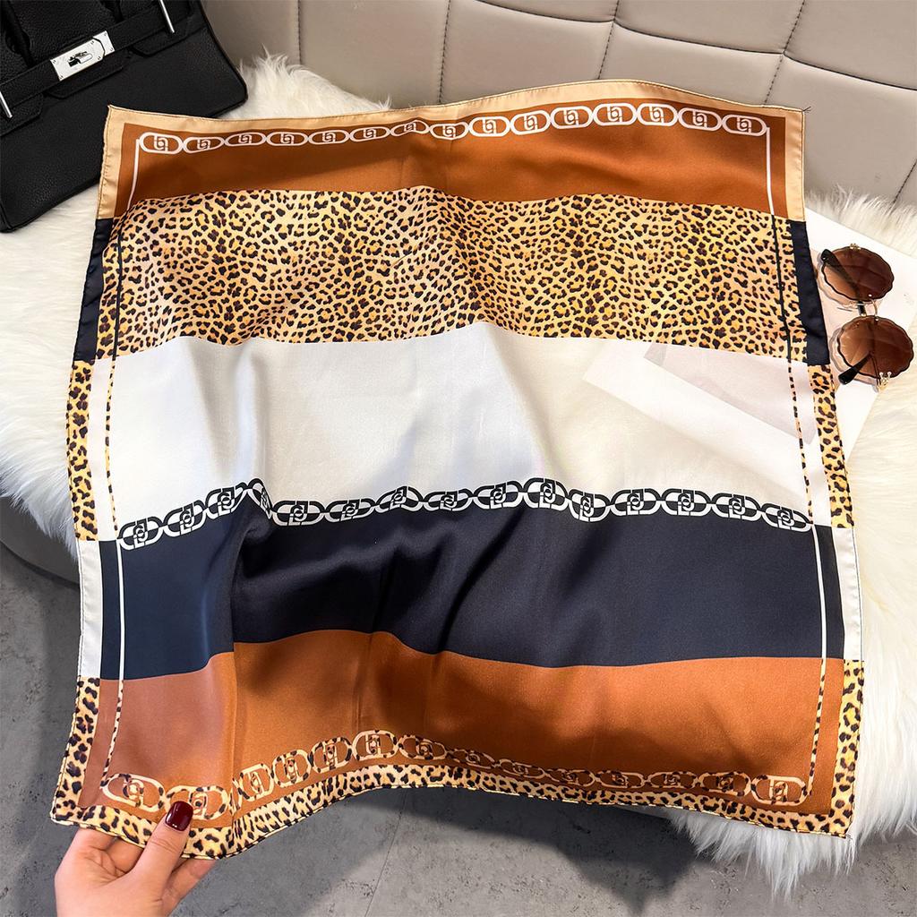 Fashion Square Fashion Foreign Style Small Silk Scarf Women'S Headband Decorative Scarf Dual-Purpose Small Square Scarf New Scarf