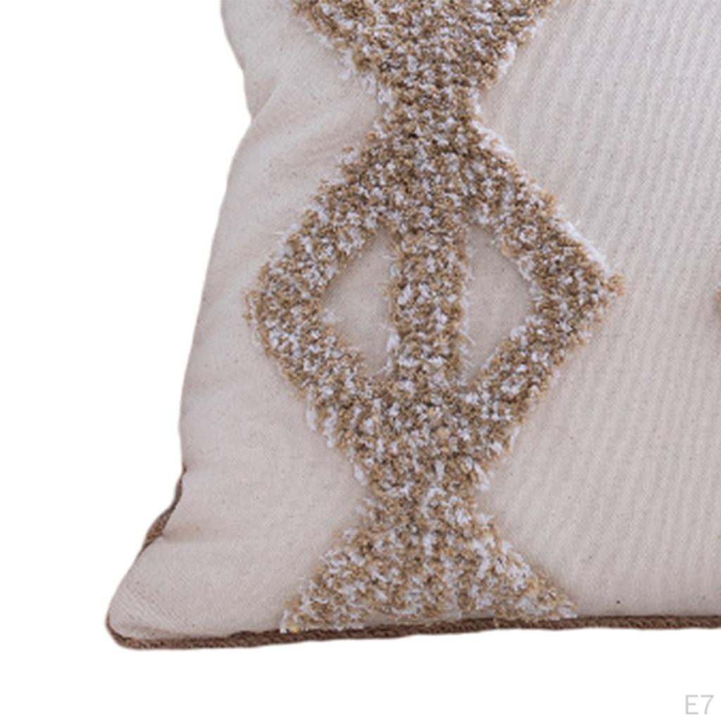 Cover Tufted Throw Case with Tassel Square Rectangle Woven Decorative Sofa Bedding Cushion