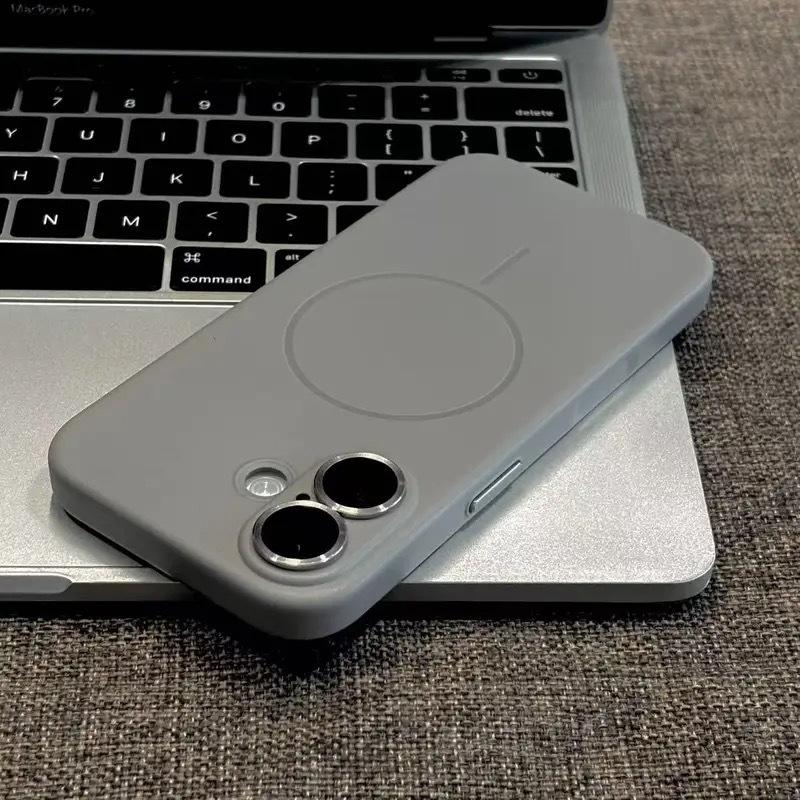 Zaawansowane TPU w jednolitym kolorze, odpowiednie dla Apple 17 16promax, magnetyczne etui na telefon 15, folia na obiektyw