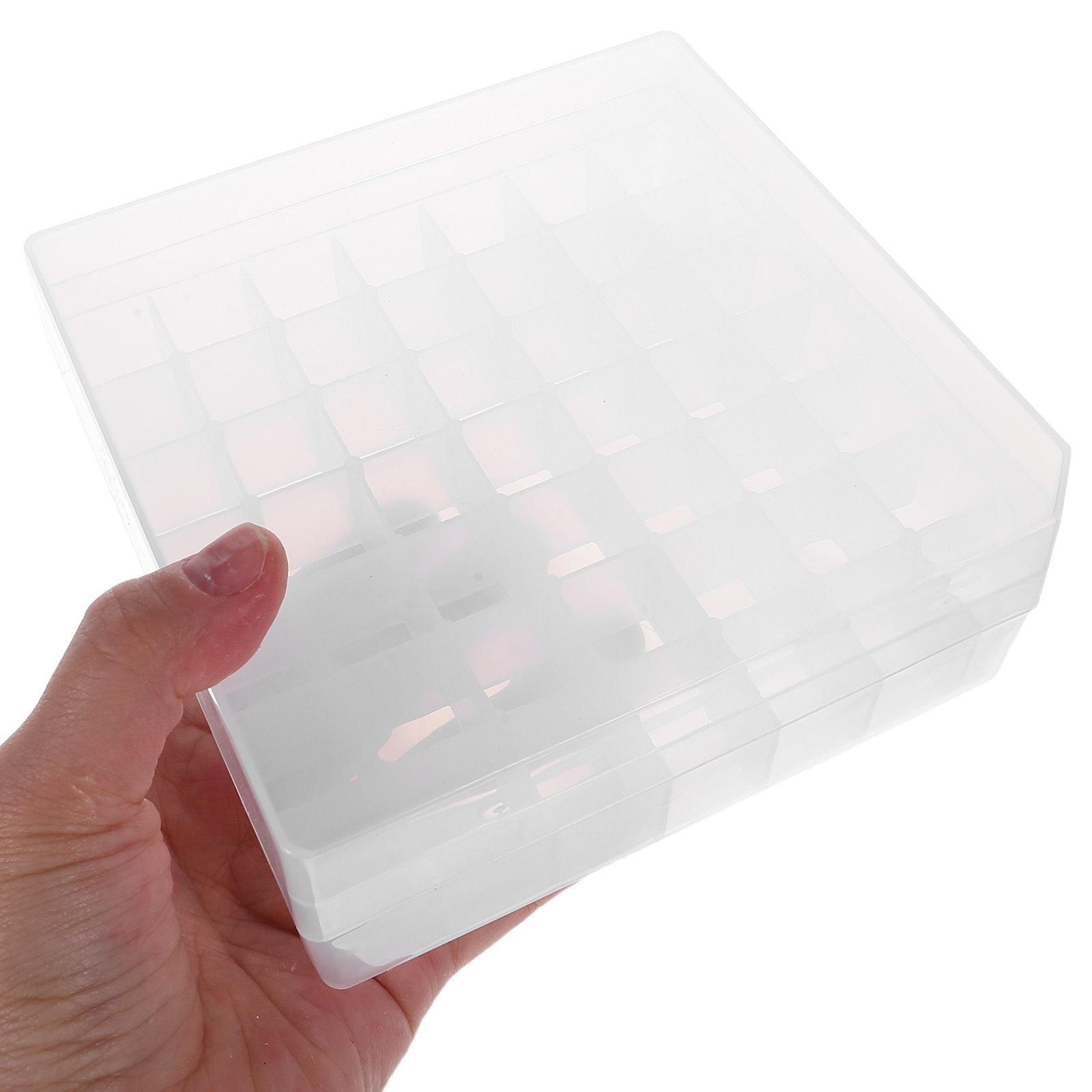 3mL 49-Slot Vial Storage Case Plastic Stackable Microtube Storage Box Clear Freezer Tube Box Freezer Organizer For Essential Oil