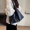 Fashion Design Leather Shoulder Bag for Women 2024 Tend Female Simple Big Underarm Hobo Bag Handbags and Purses