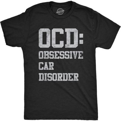Mens OCD Obsessive Car Disorder T Shirt Funny Mechanic Garage Graphic Gift for Dad
