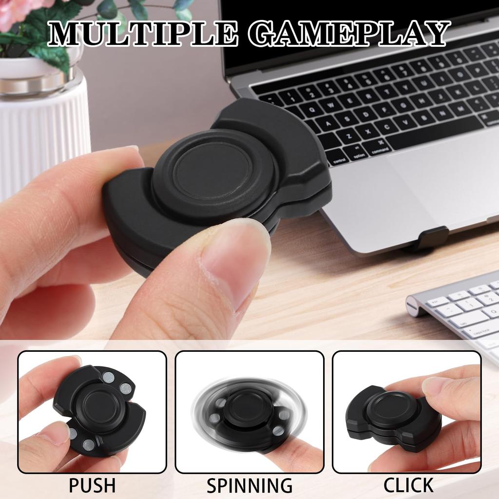 Magnetic Slider Fidget Spinner EDC Multiple Play Adult Anti-Stress Toy Hand Spinner for ADHD Anxiety Autism Stress Relief