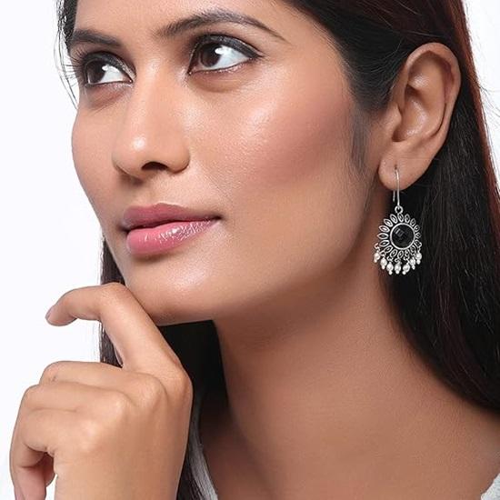 Essentials Round Cut Gem Earrings 4.2 cm