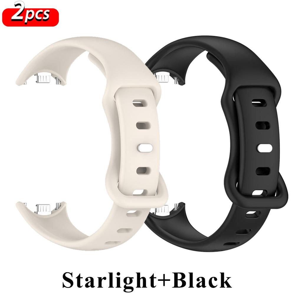 2 Pcs Strap for Xiaomi Mi Band 10 9 8 NFC Accessories Sport Silicone Bracelet Smartwatch Wristband Pulseira Correa Mi Band 8 9