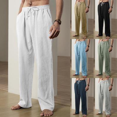 Casual Imitation Linen Beach Pants For Men's Loose Casual Pants And Long Pants