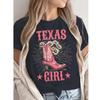 T-shirt da Donna Cowgirl Moda Estiva Borsa da Ragazza Stampata Maglietta da Donna Casual Manica Corta Abbigliamento Femminile Top Tee Maglietta Bianca