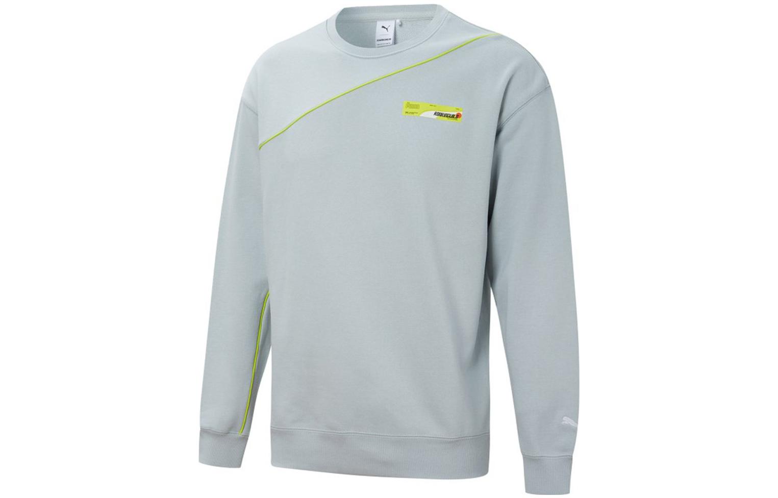 PUMA Sweatshirts Men s Blue Crew Neck Moderate Regular 532594-71 L