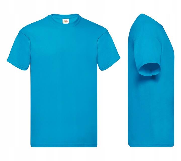 T-Shirt Koszulka Fruit Of The Loom Azure Blue Xl