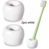 Mini Porte-Brosses à Dents en Céramique Pour Organisateurs de Plan de Travail de Salle de Bain | Supports de Brosse à Dents Compacts Hygiéniques Base
