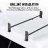 Dakdragersysteem voor bestelwagen, 2 stangen Dakdragers van gelegeerd staal, Draagvermogen 227 KG Dakdrager voor dakgoot, Verstelbare lengte 910-1460 mm, Compatibel met ladderdrager voor bestelwagen