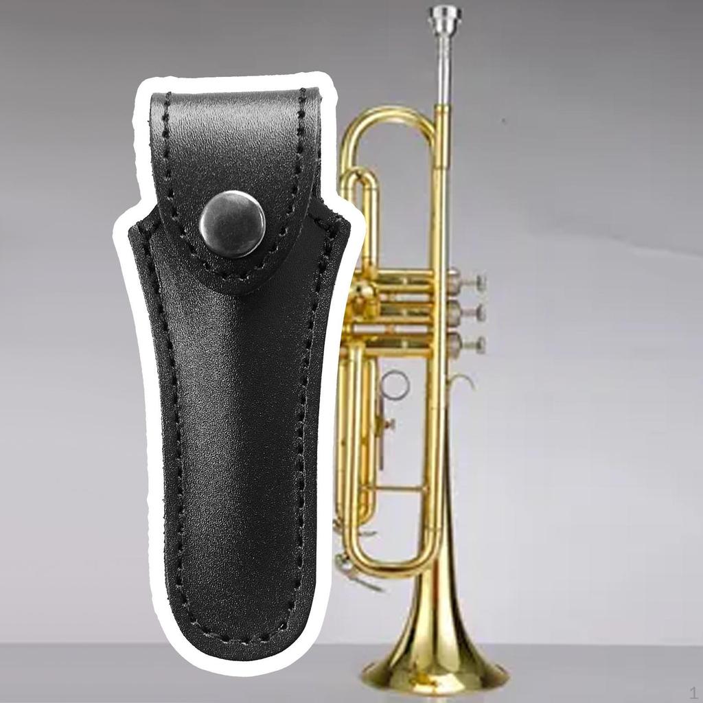 Mouthpiece Pouch Carrying Bag Shock Absorbing PU Pocket Buckle Closure Portable Saxophone