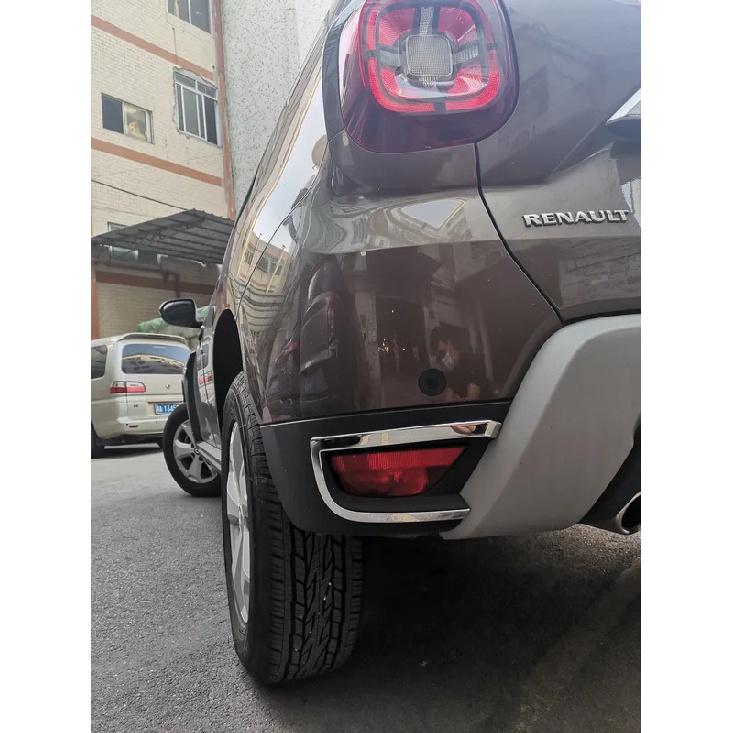 Stainless Steel Car Chrome Rear Tail Fog Llights Lamp Cover for Renault  Dacia Duster 2018-
