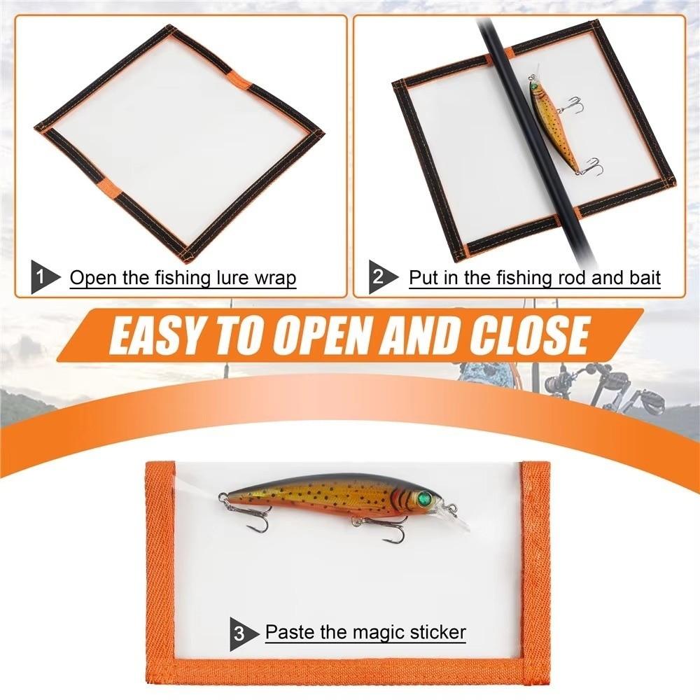 Clear PVC Lure Covers 3PCS Hook Lure Covers Safe Fishing Lure Wraps  Bait Storage
