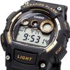 CASIO Standard Digital Men's Watch with Vibration Function W-735H-1A2V Overseas Model Black × Gold