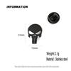 Punisher Skull Gold-plated Badge, Suit Lapel Pin Stainless Steel Black, Anti-exposure Buttons for Women, Brooch for Men