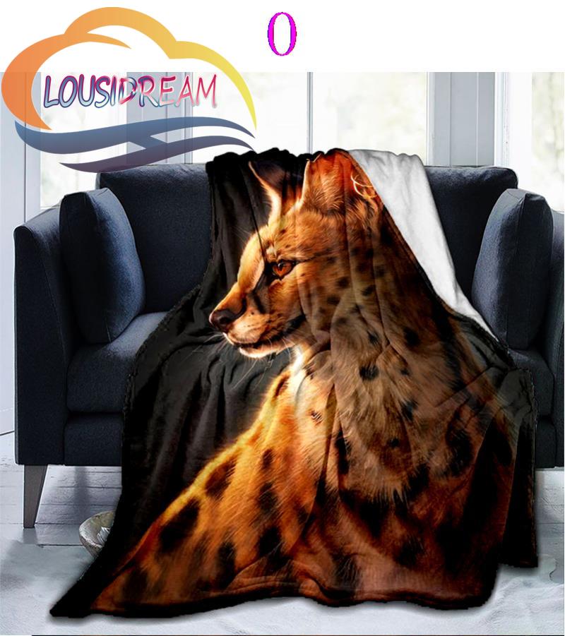 Animal Forest Cheetah Leopard Fluffy Blanket Flannel Warmth Soft Plush Sofa Bed Throw Blanket  Plush Throw Blanket