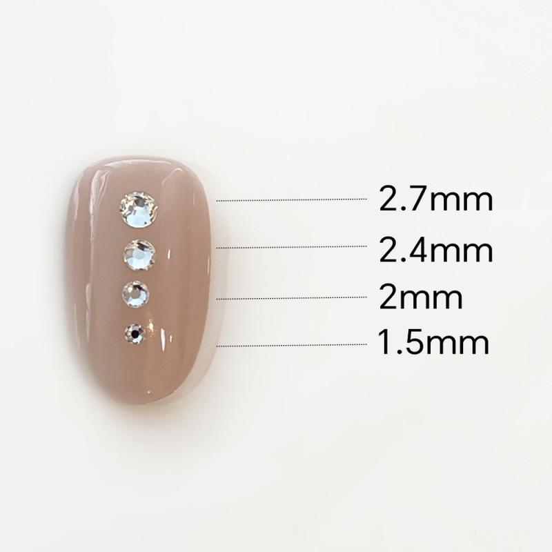 High-Quality Mini Flat-Bottom Rhinestones: Super Flash 33-Cut K9 Nail Art Decorations