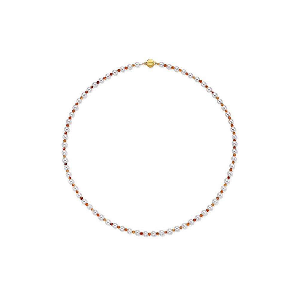 [Byhyeres] (Y) Cornelian Mix Pearl Macaron Necklace 4Mm Bh7N4A726Yb400