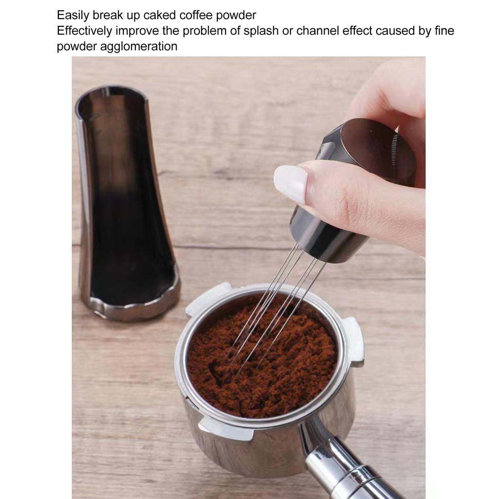 Stainless Steel Coffee Powder Stirring Tool Coffee Stirrer Distribution Tool for Home Kitchen Dinning Room