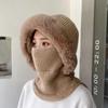Outdoor Knitted Hat Fashionable and Simple with Velvet Neck and Ear Protection Warm Hat Knitted Hat