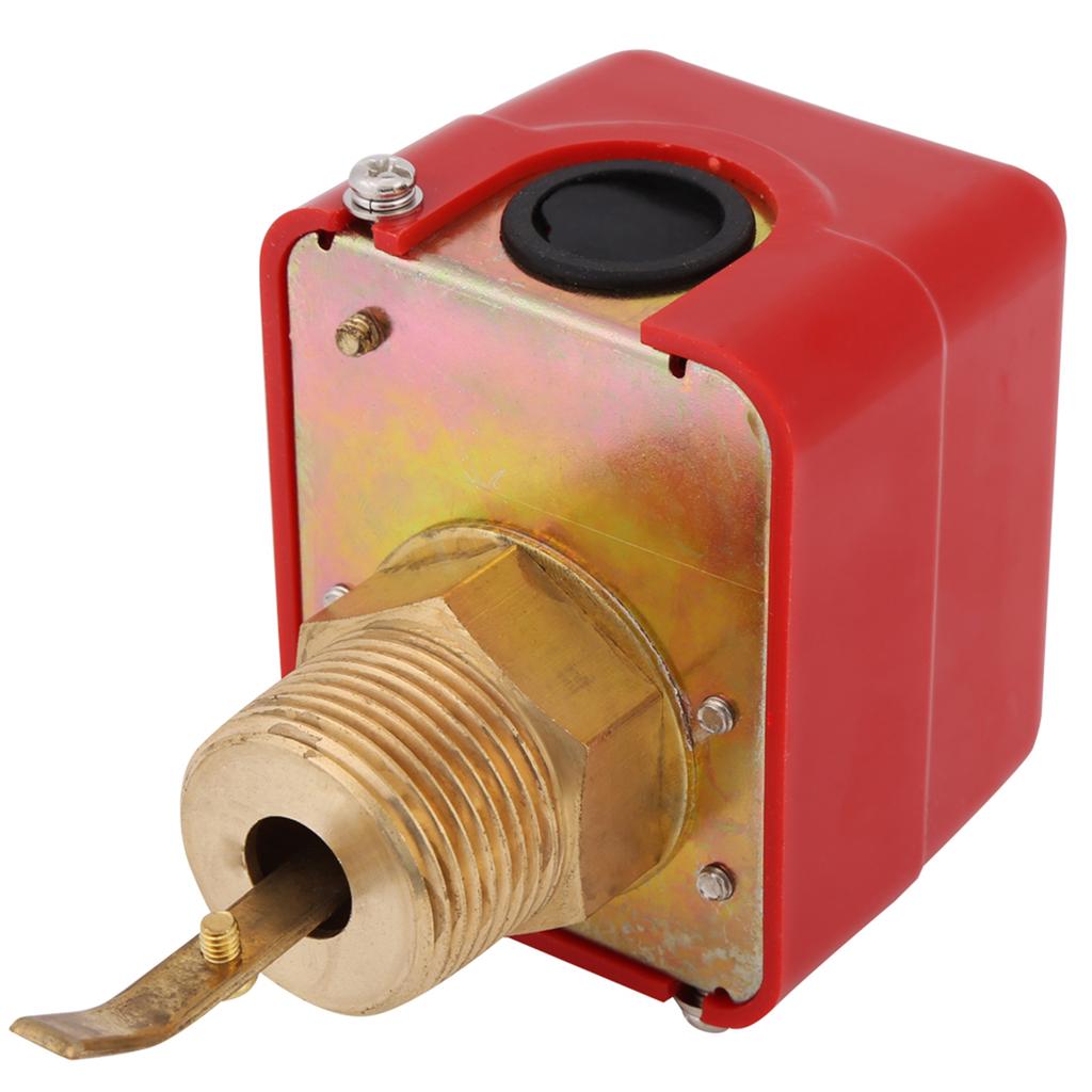 1pc AC250V 10Bar Brass Water Flow Switch Paddle Control NPT Thread Connection Red
