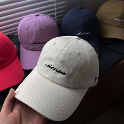 Simple and Fashionable Versatile Letter Embroidered Baseball Cap Female Couple Casual Big Head Siding Cap New Hat