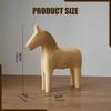 DIY Painting Wooden Horse Figure Unfinished Animal Ornament Craft Sculpture for Living Room Party