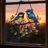 Colorful Bird Acrylic Hanging Decoration Indoor Outdoor Garden Yard Window Wall