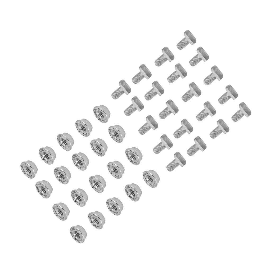 20 Set 304 Stainless Steel M6 Screws with Flange Nut Fasteners Hardware Greenhouse Supplies