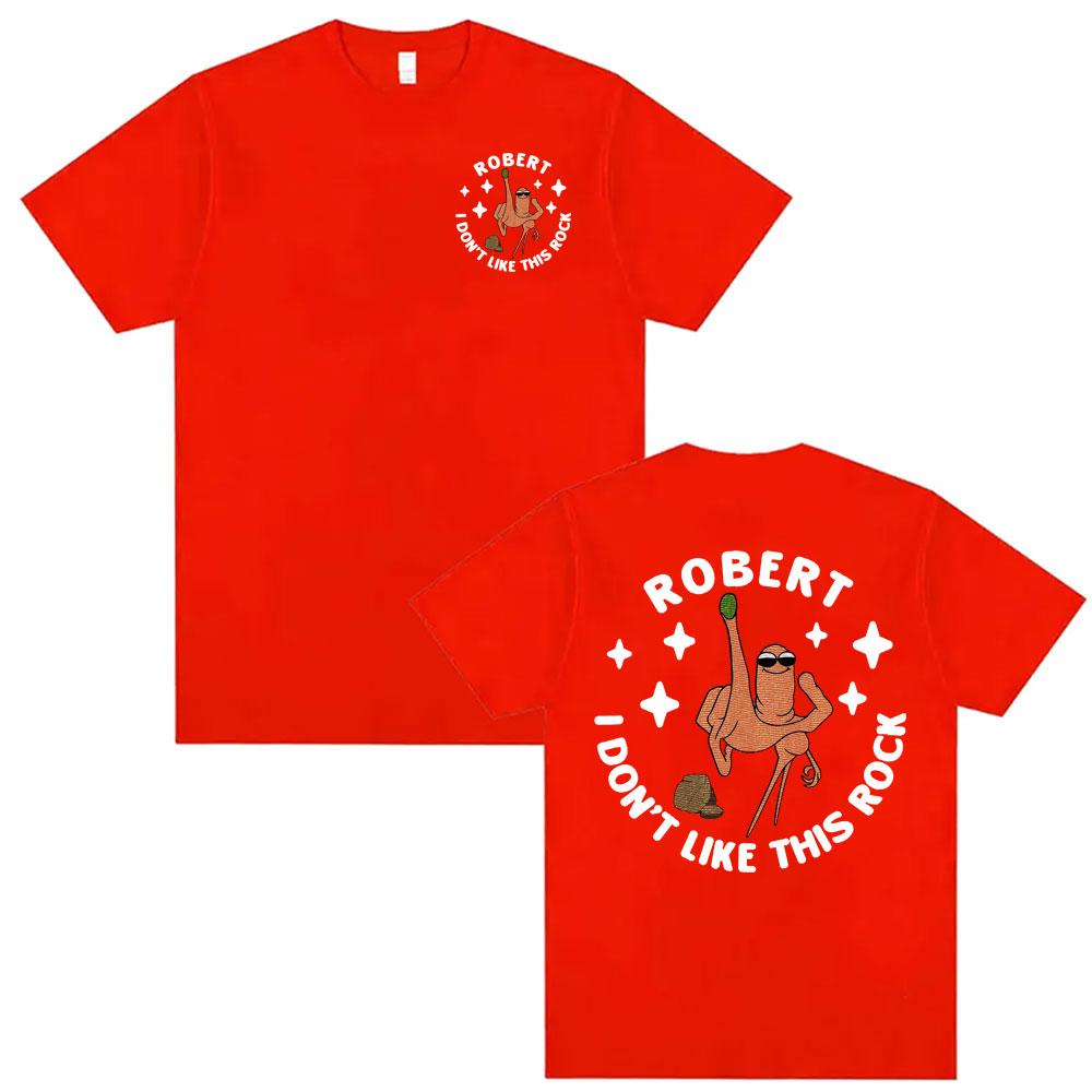 

Interestingly, I Don t Like This Rock Marcus The Worm Meme Men s and Women s Retro Summer Print 100% Pure Cotton T-shirt M