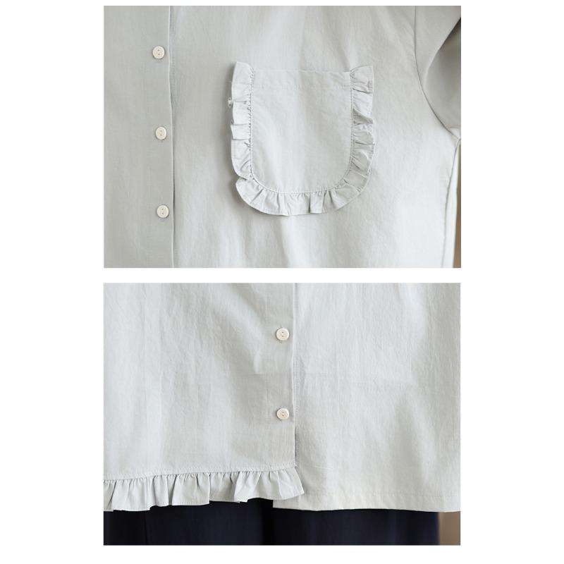DIMANAF 2026 Women Plus Size New Summer Blouse Shirt Short Sleeve Solid Casual Loose Cotton Lady Tops Shirts