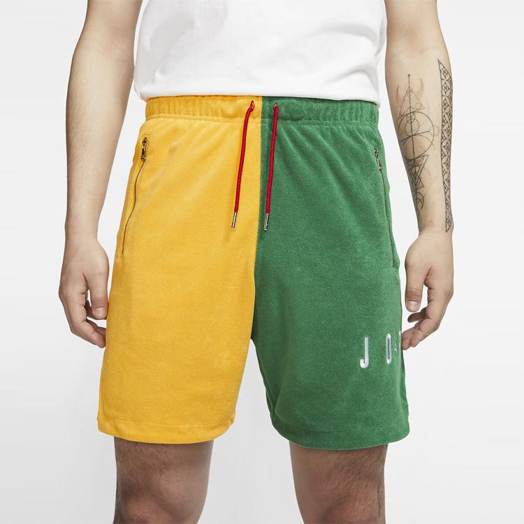 Jordan Sport DNA Color-Block Shorts Men Bottoms Yellow Green CJ6097-728