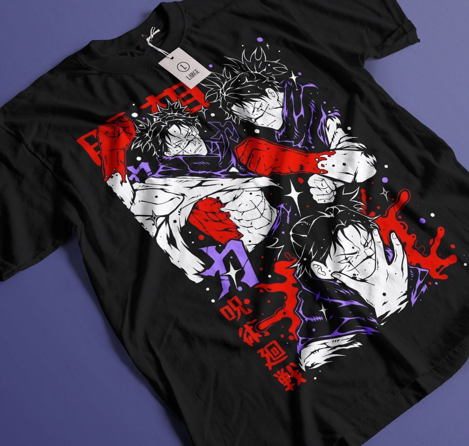 Bloody Choso T-Shir Japanese Manga Jujutsu Kaisen Horror Anime Gift Black Shirt