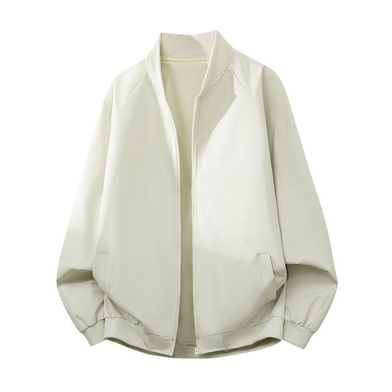 

Medm Beprp American-Style Black Baseball Jacket for Men, Large Size, Versatile Trench Coat, Thickened Hoodless Motorcycle Jacket 2401m White [Regular Style] 2XL(Recommend 80-90kg)