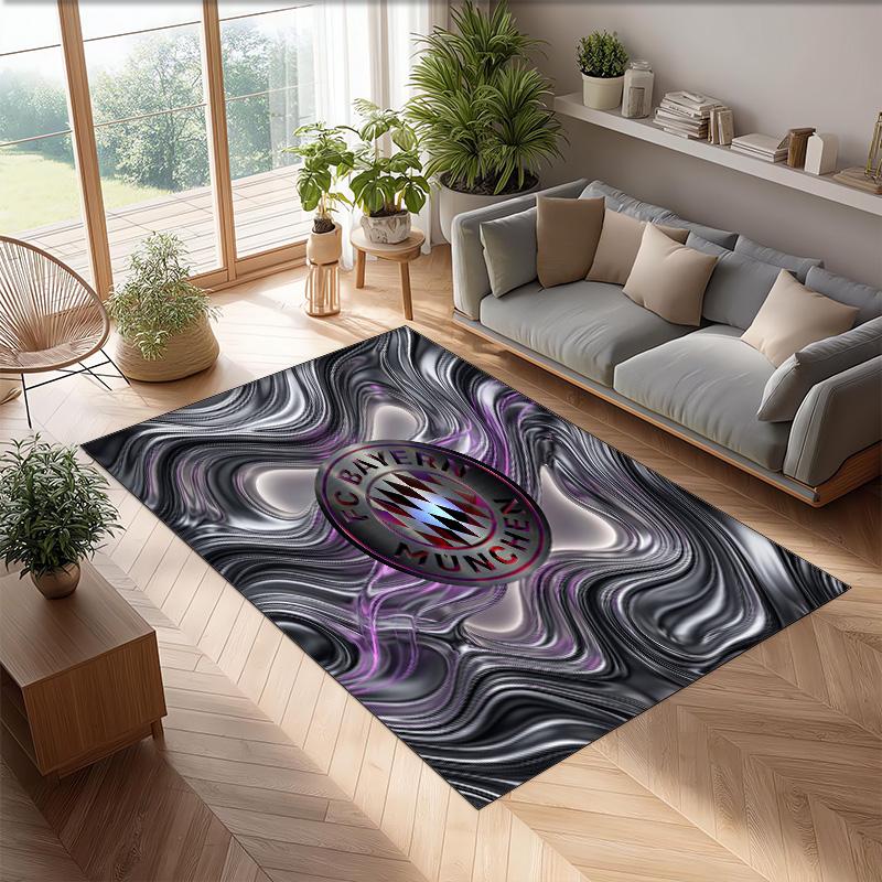 Bayern Munich Printed Flannel Area Rug Non Slip Soft Polyester Floor Carpet Indoor Decor Mat for Bedroom Living Room Sofa Game Room Home Decoration