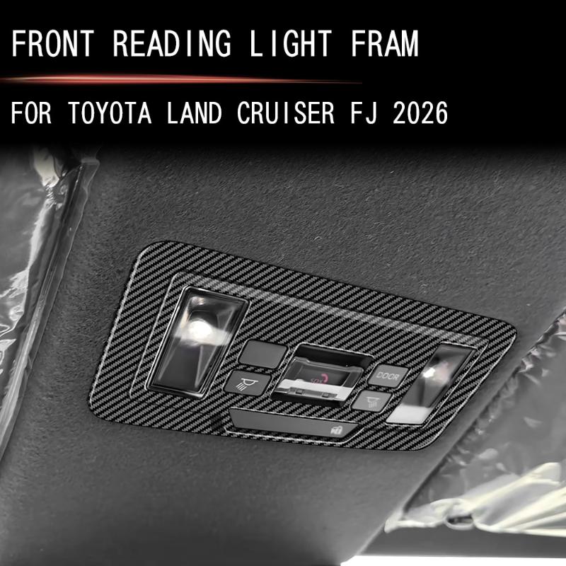 For Toyota FJ Cruiser 2026 ABS Carbon Fiber Car Roof Front Reading Light Frame Cover Trim Interior Car Accessories
